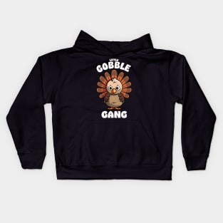 Little Gobble Gang – Turkey Squad Crew Team white Kids Hoodie